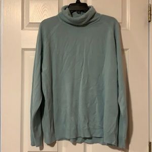 Teal turtleneck sweater